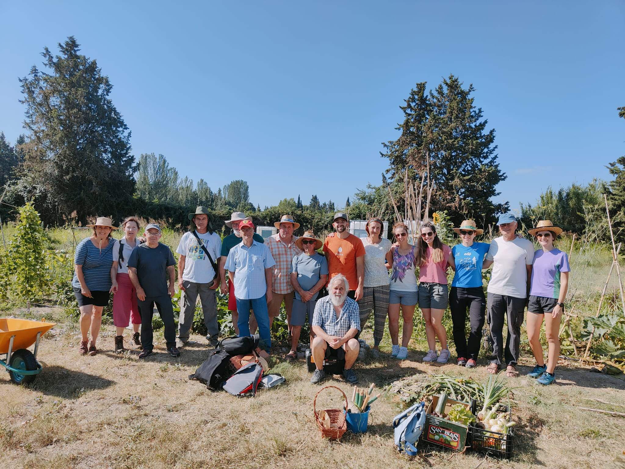Participantes en el curso de Horticultura Ecológica de Monzón.