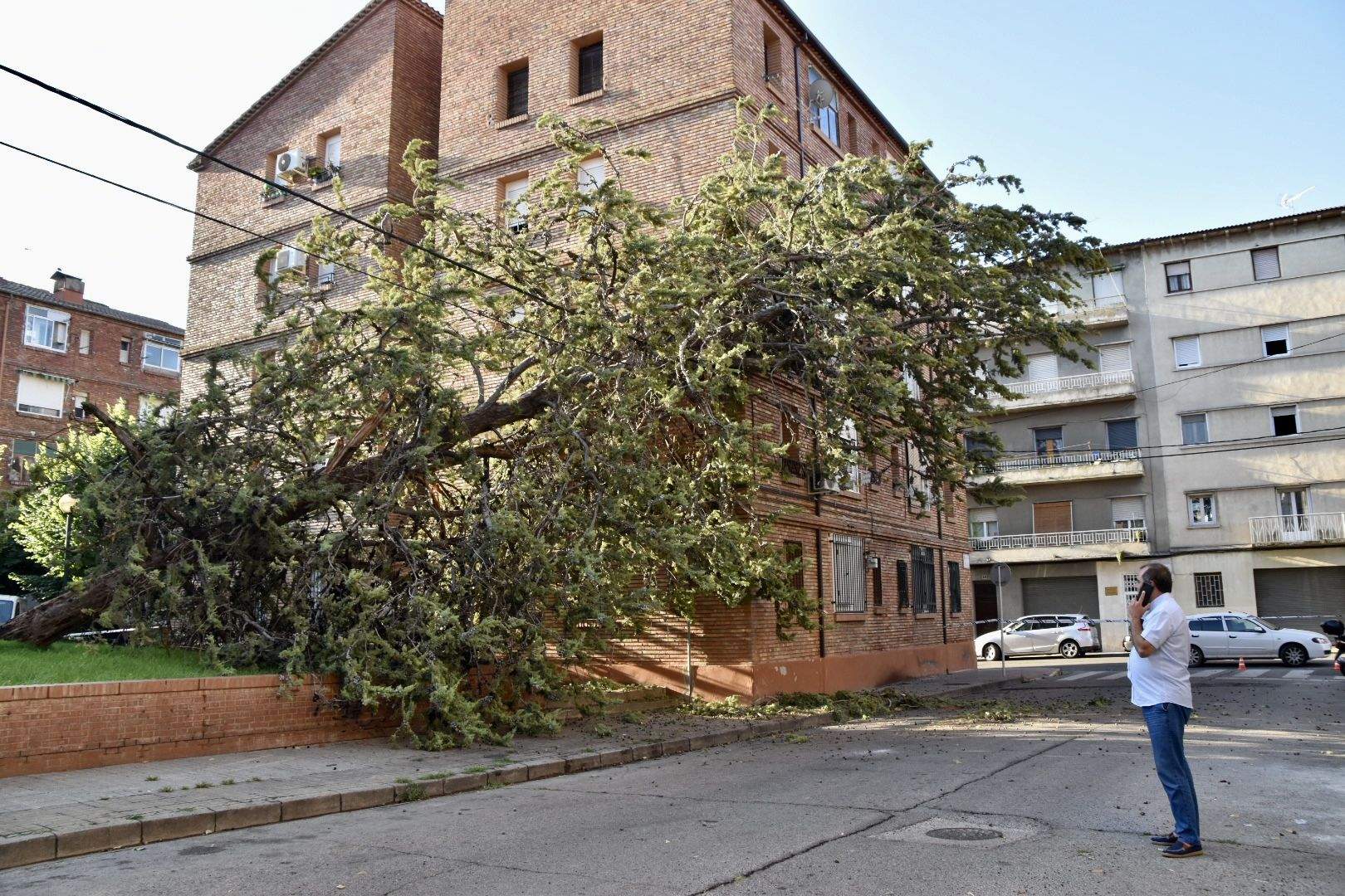 Efectos de la tormenta en Monzón.