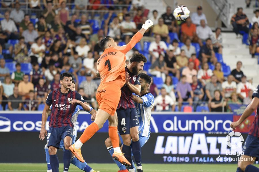 Partido Huesca-Málaga. Foto La Liga 