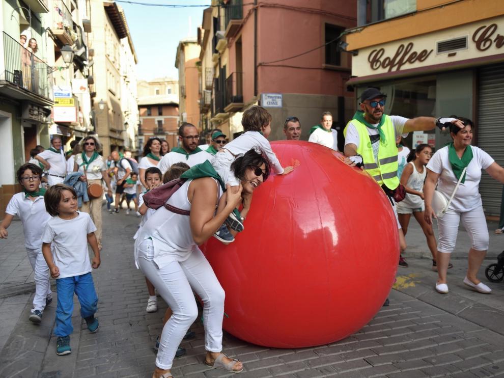 Imagen del boloencierro que organiza la peña L' Albahaca Reberde.