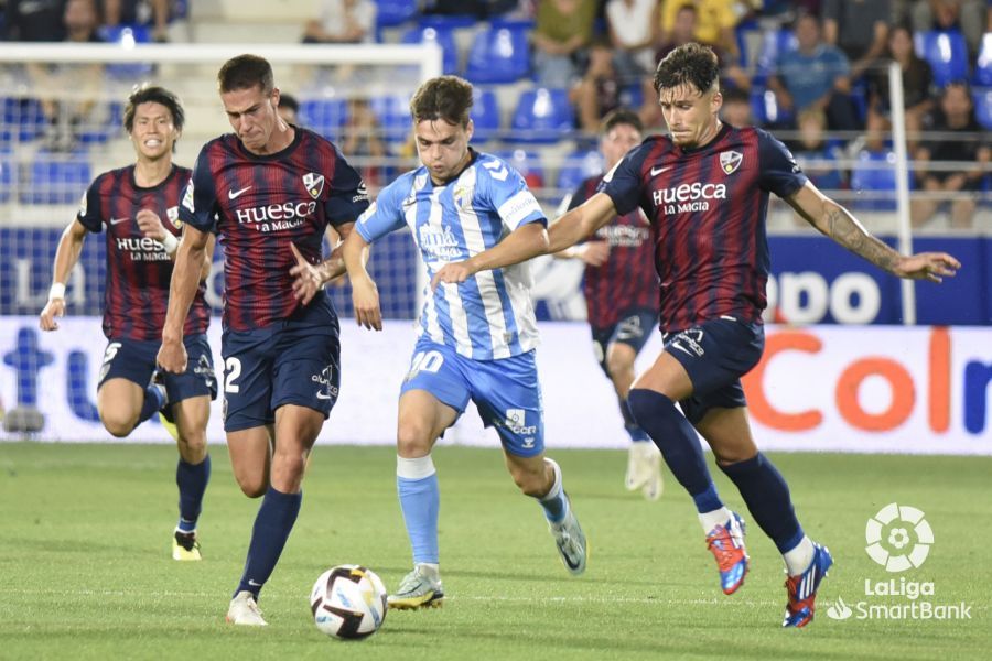 Partido Huesca-Málaga. Foto La Liga 