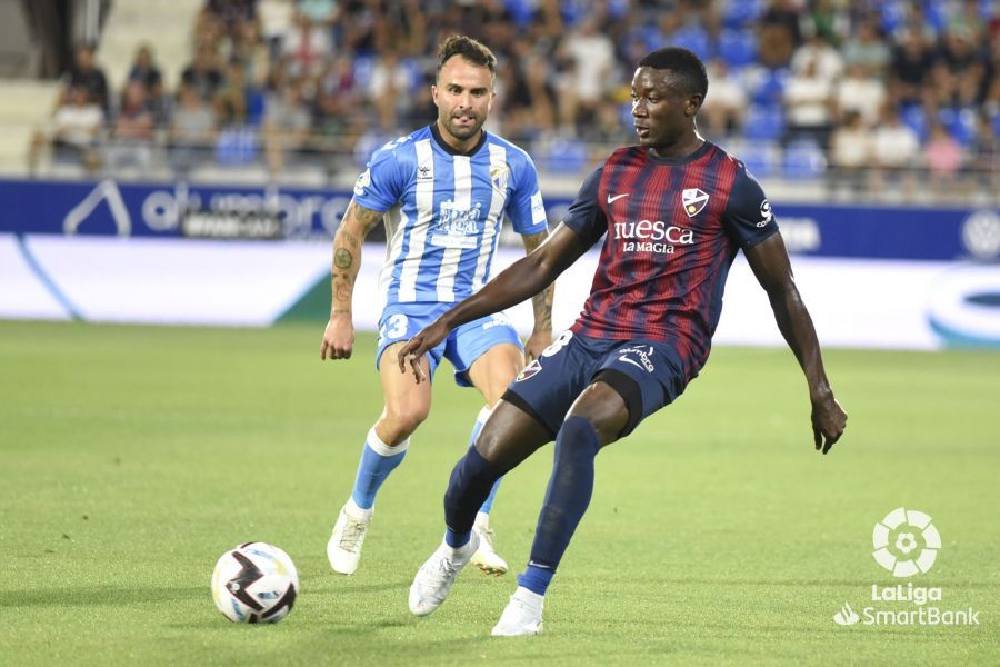 Partido Huesca-Málaga. Foto La Liga 