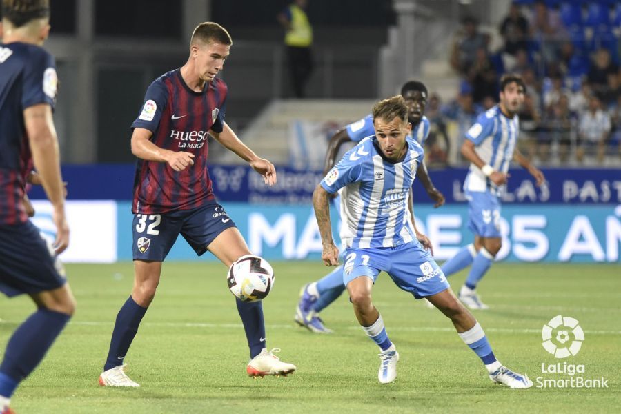 Partido Huesca-Málaga. Foto La Liga 