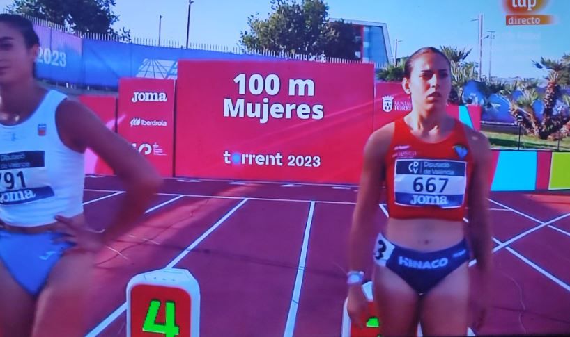 Laura Pintiel, momentos antes de la semifinal