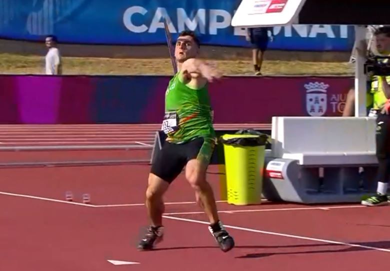 Jorge Franco en la jabalina.