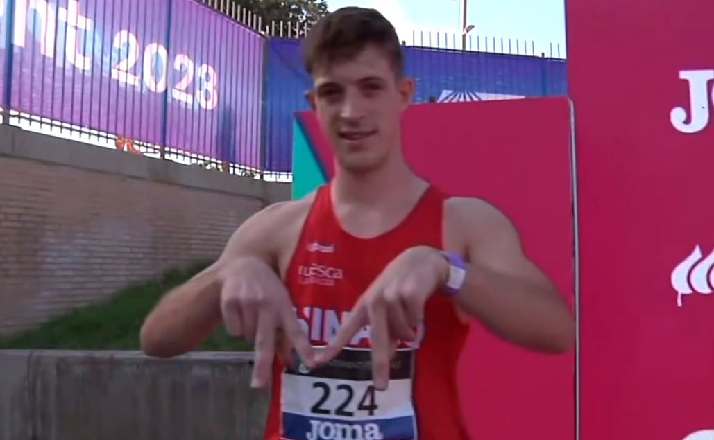 Pablo Delgado, en la semifinal de 110 vallas.