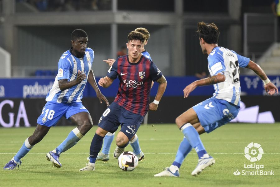 Partido Huesca-Málaga. Foto La Liga 