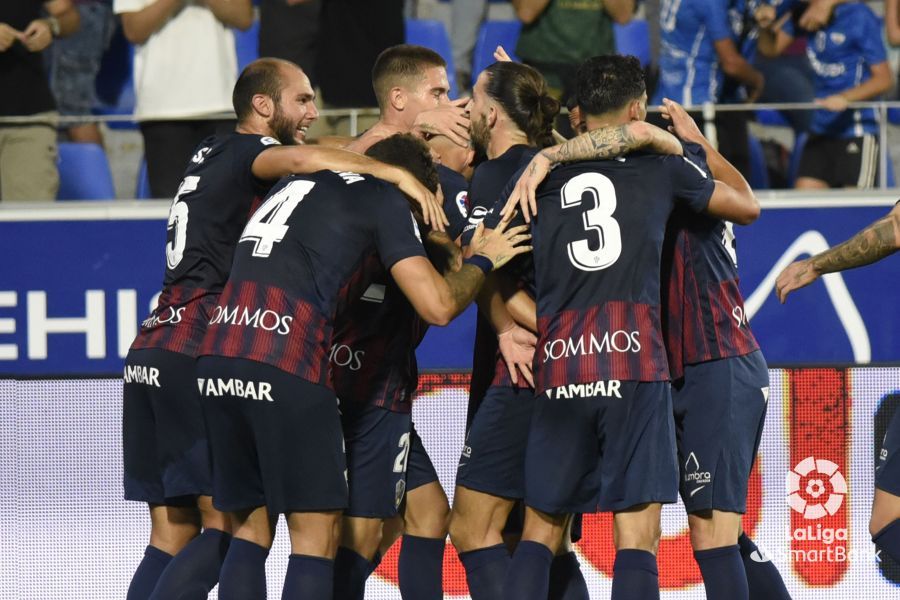 Partido Huesca-Málaga. Foto La Liga 