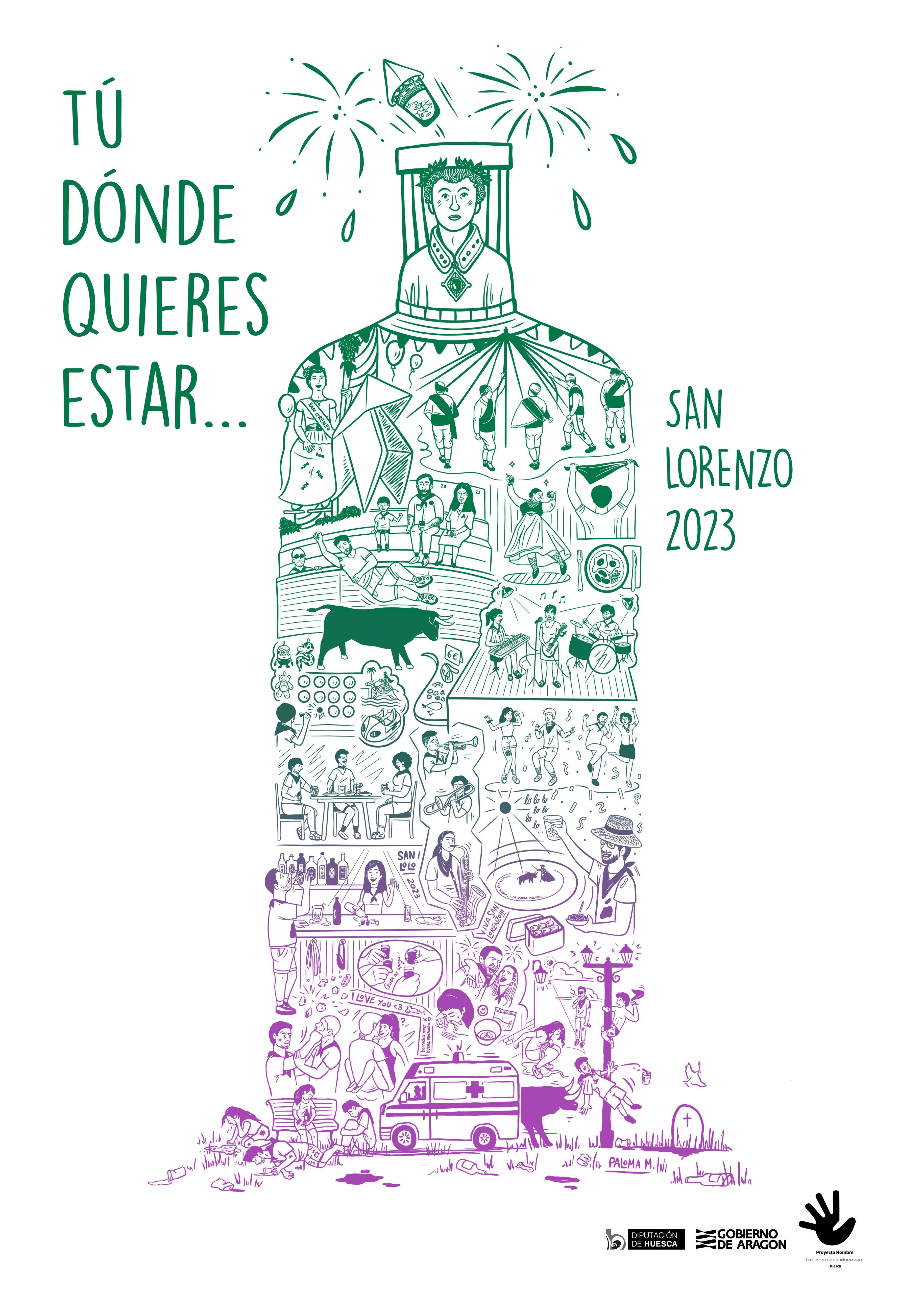 Cartel de la campaña de prevención del abuso del alcohol. 