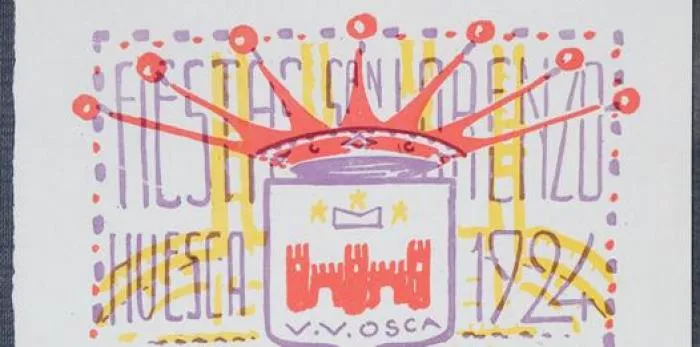 Carteles de San Lorenzo realizados por Ramón Acín y expuestos en el Museo de Huesca