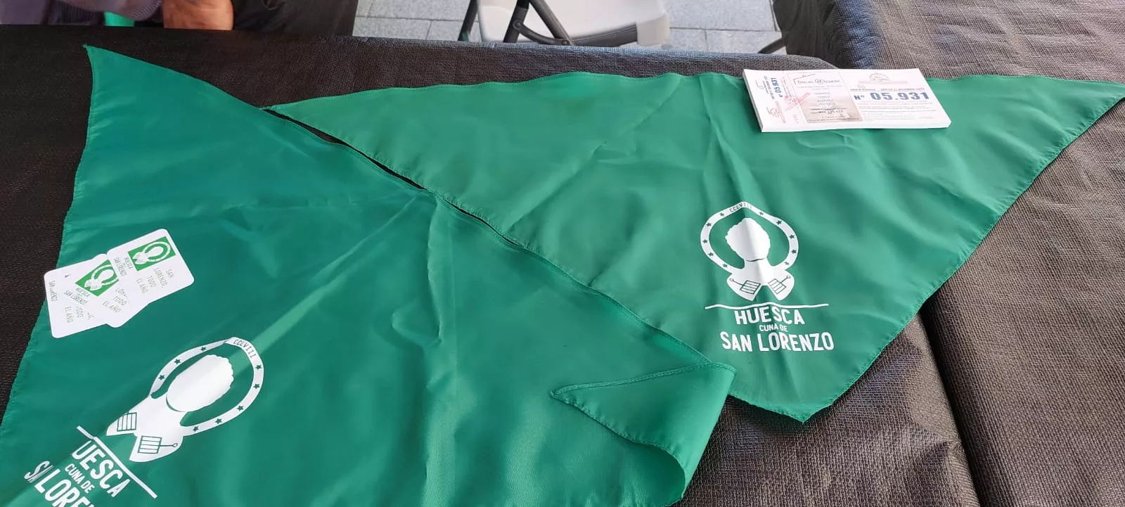 Javier Monsón y José Luis Ochoa, responsables de la Asociación Huesca, Cuna de San Lorenzo