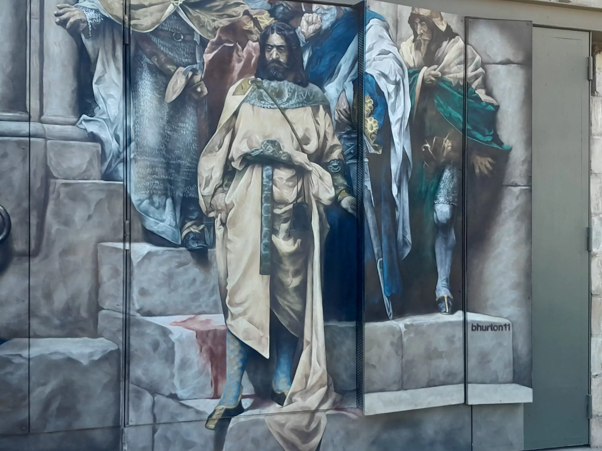 Réplica del cuadro de La campana de Huesca de Edd Bhurton. Foto Myriam Martínez