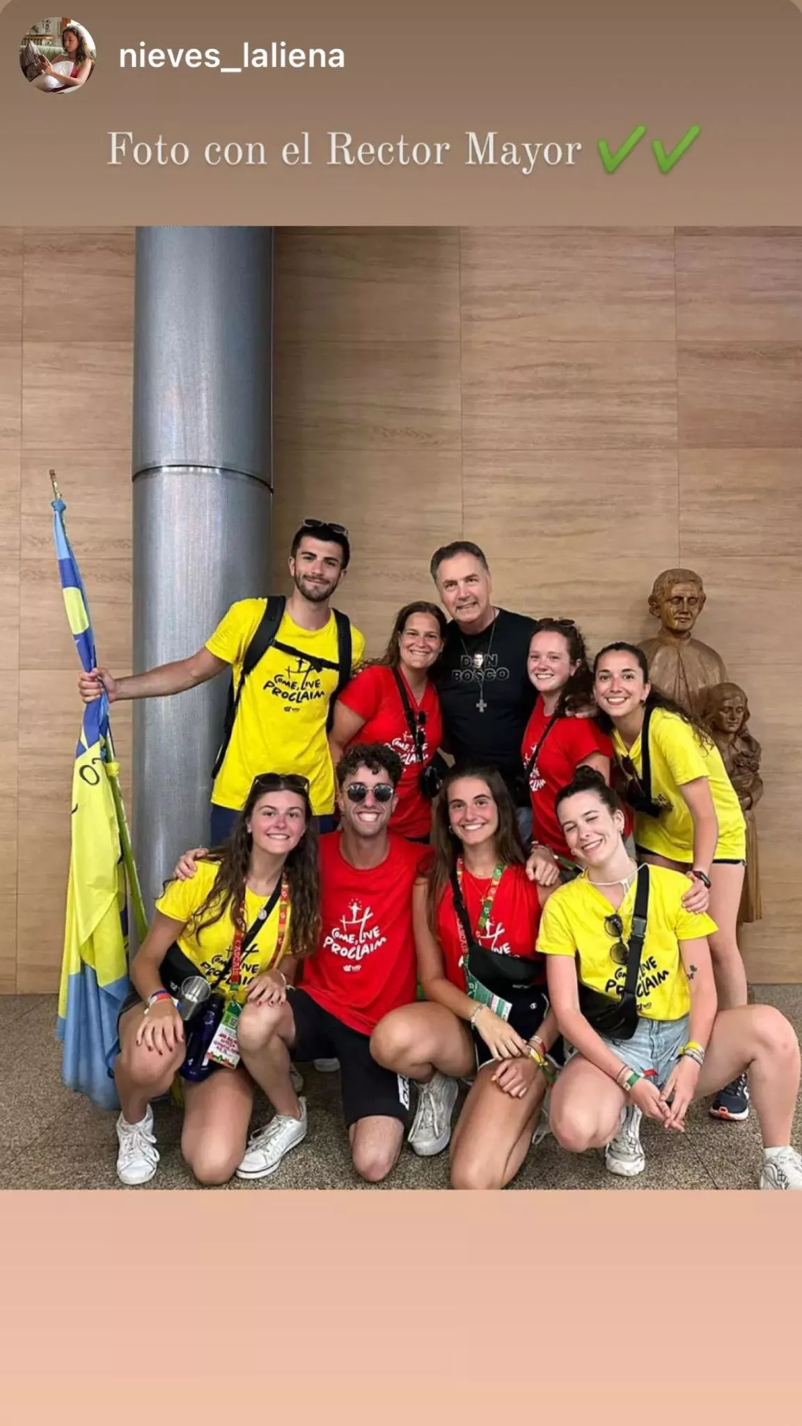 Miembros del Centro Juvenil salesiano de Huesca en la Jornada Mundial de la Juventud en Portugal