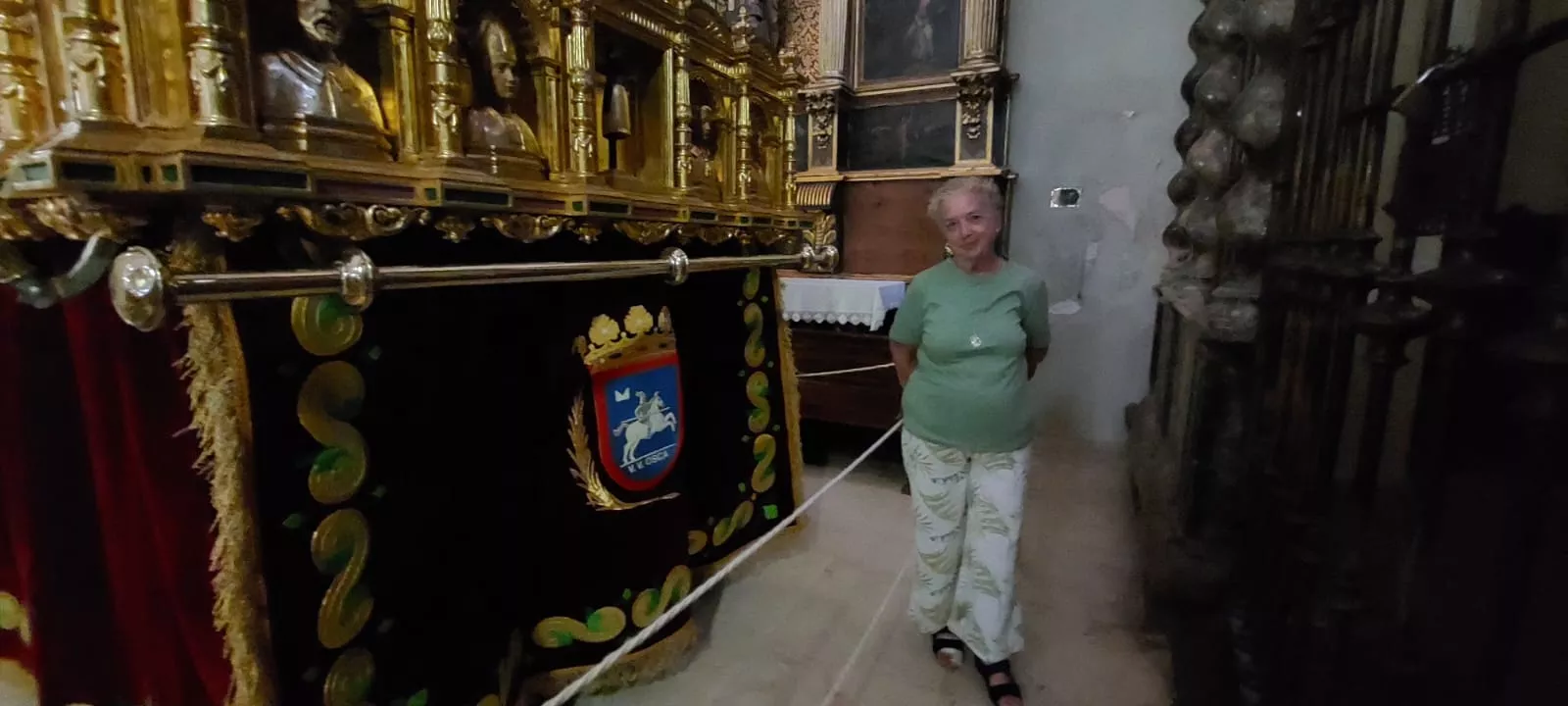 Peana de San Lorenzo con las nuevas faldas.