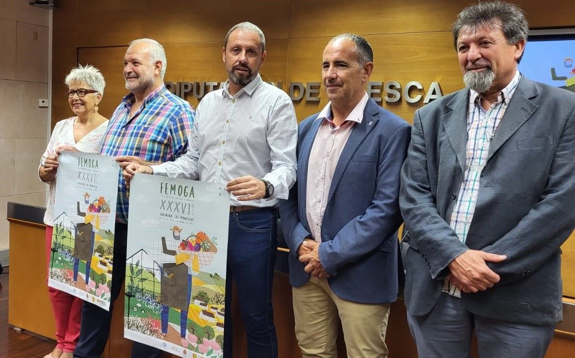 Presentación de Femoga 2022 con Laguna, Sanjuán, Escalzo, Monesma y Fantova