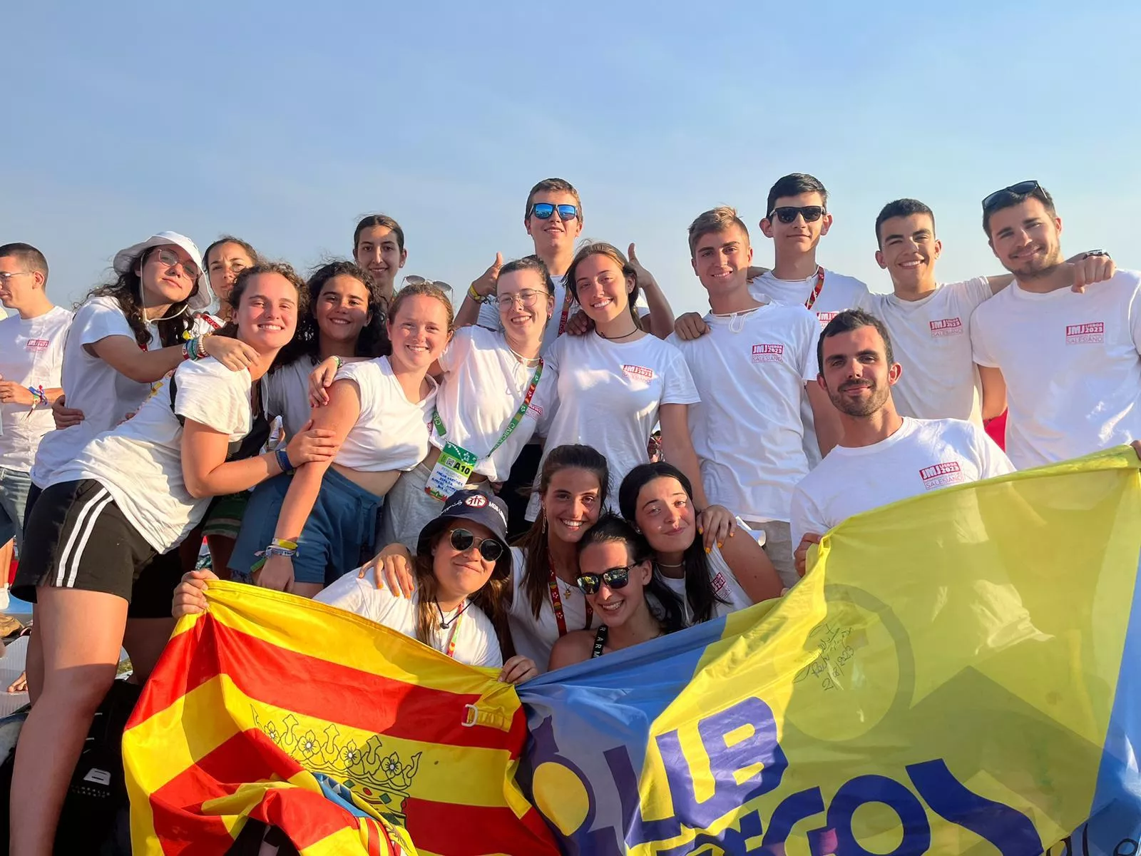 La delegación de salesianos Huesca en la s últimas horas de la JMJ