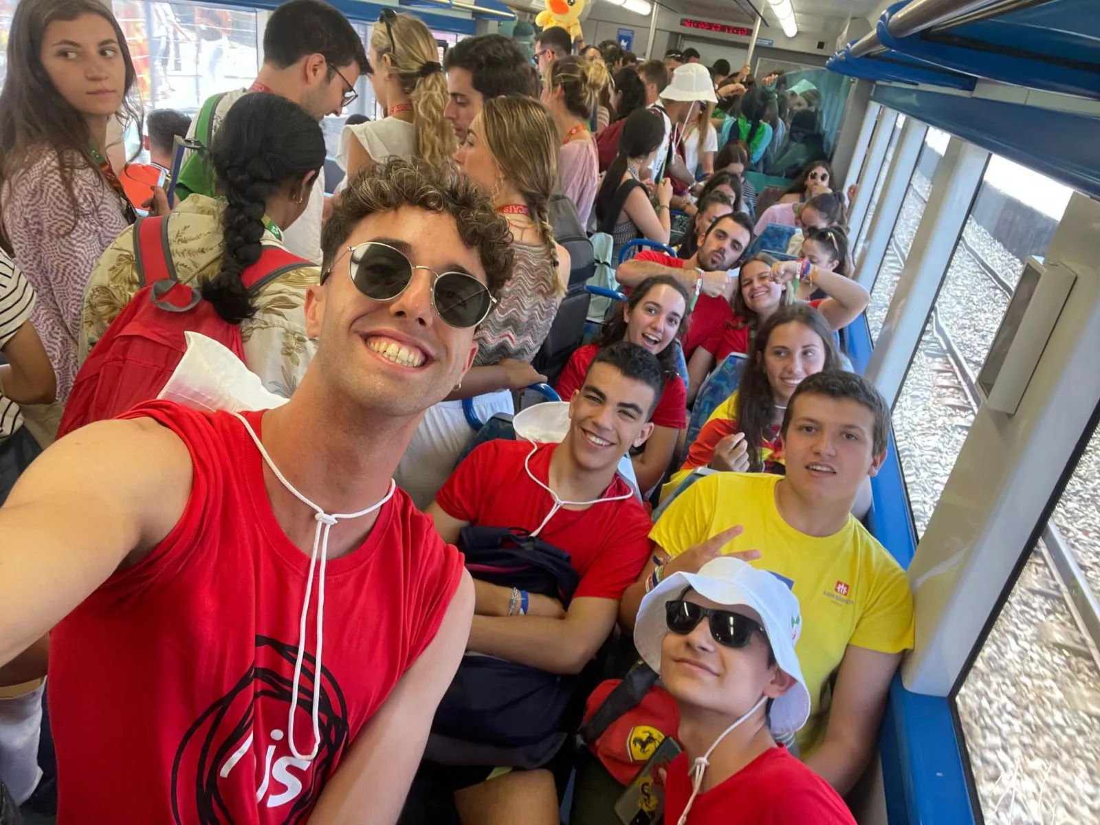 La delegación de salesianos Huesca en la s últimas horas de la JMJ