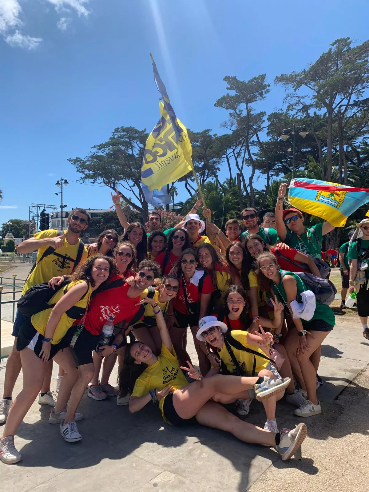 La delegación de salesianos Huesca en la s últimas horas de la JMJ