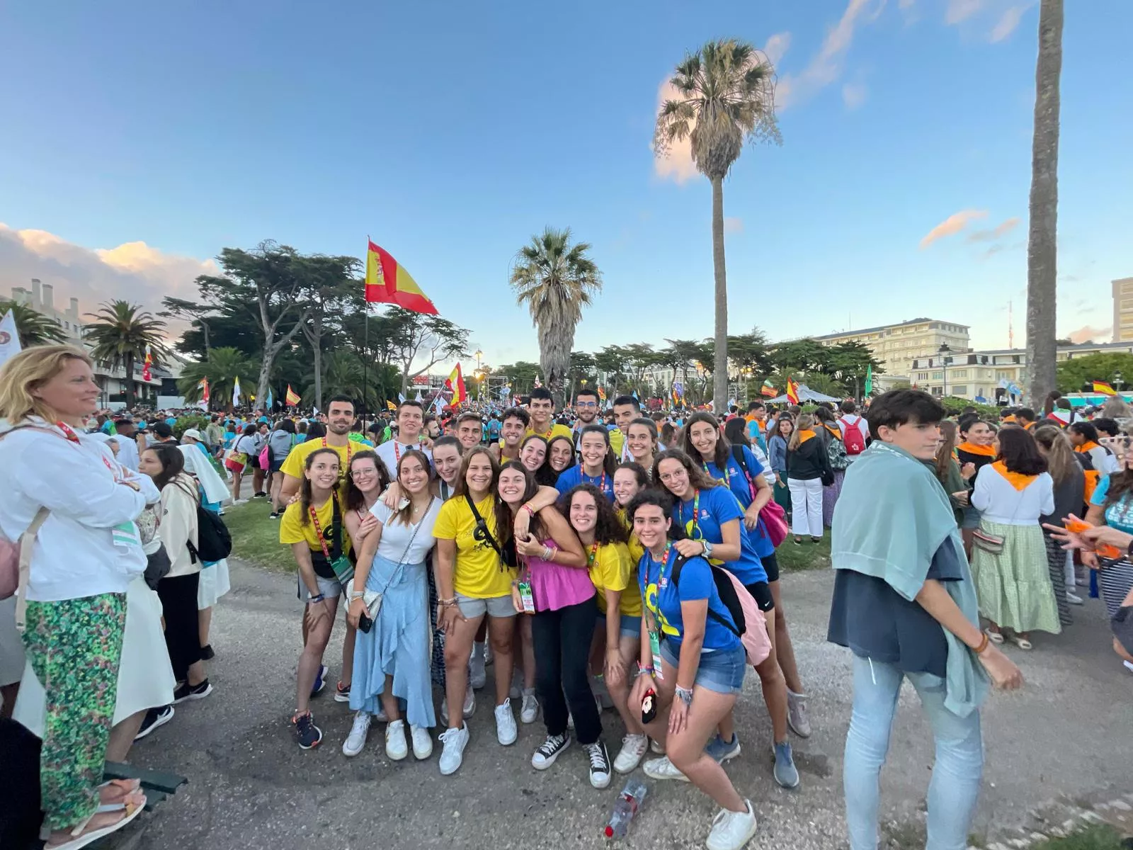 La delegación de salesianos Huesca en la s últimas horas de la JMJ