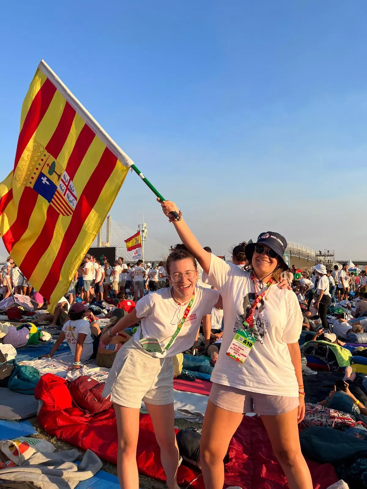 La delegación de salesianos Huesca en la s últimas horas de la JMJ