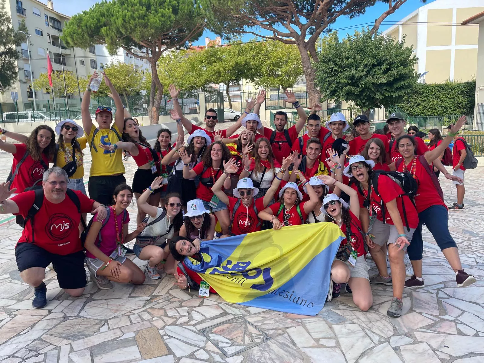 La delegación de salesianos Huesca en la s últimas horas de la JMJ