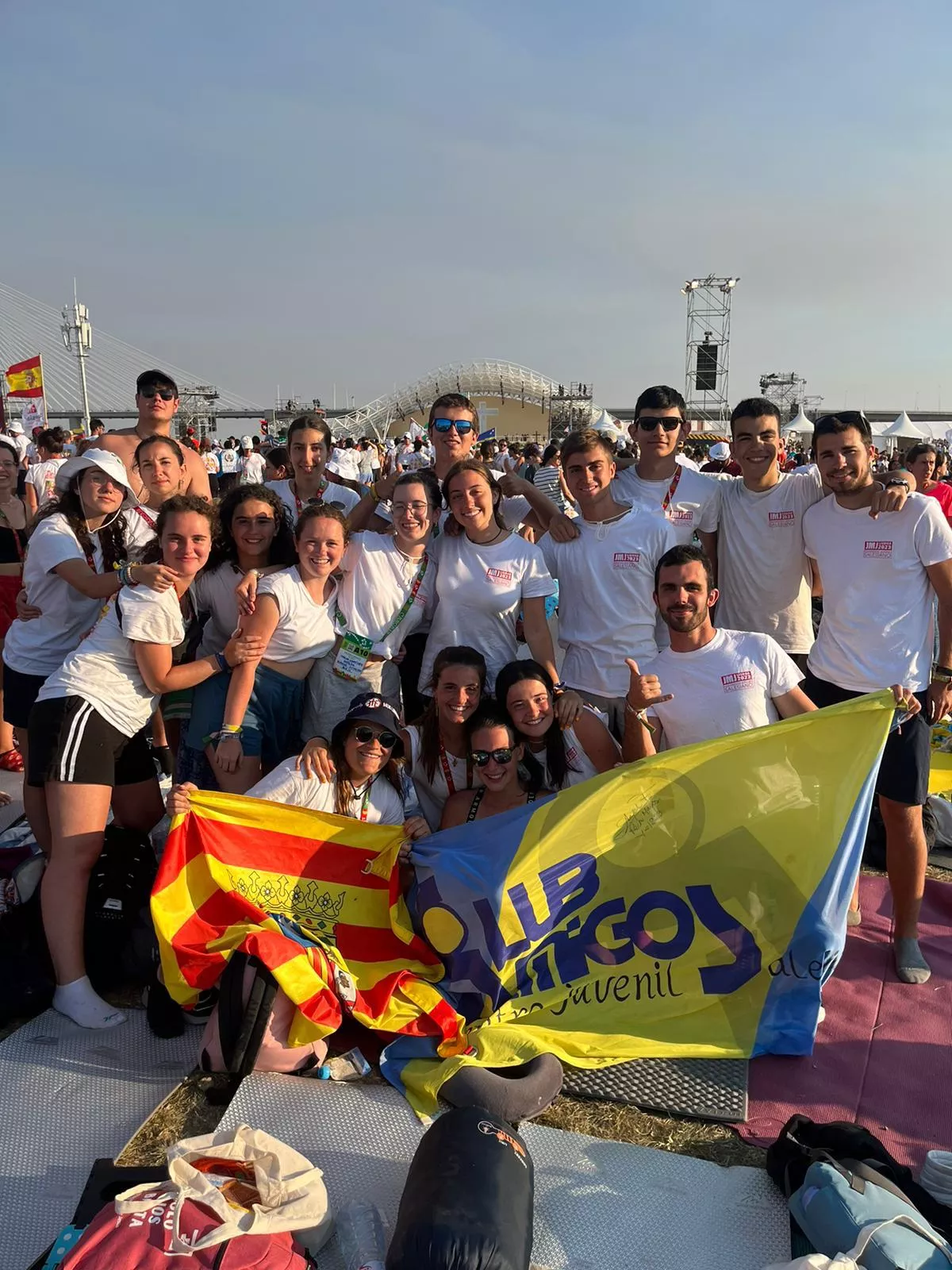 La delegación de salesianos Huesca en la s últimas horas de la JMJ