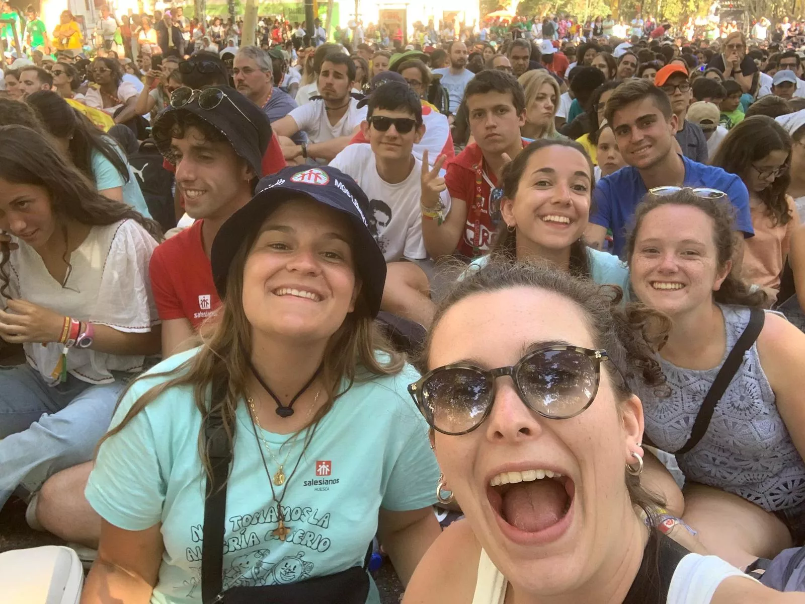 La delegación de salesianos Huesca en la s últimas horas de la JMJ