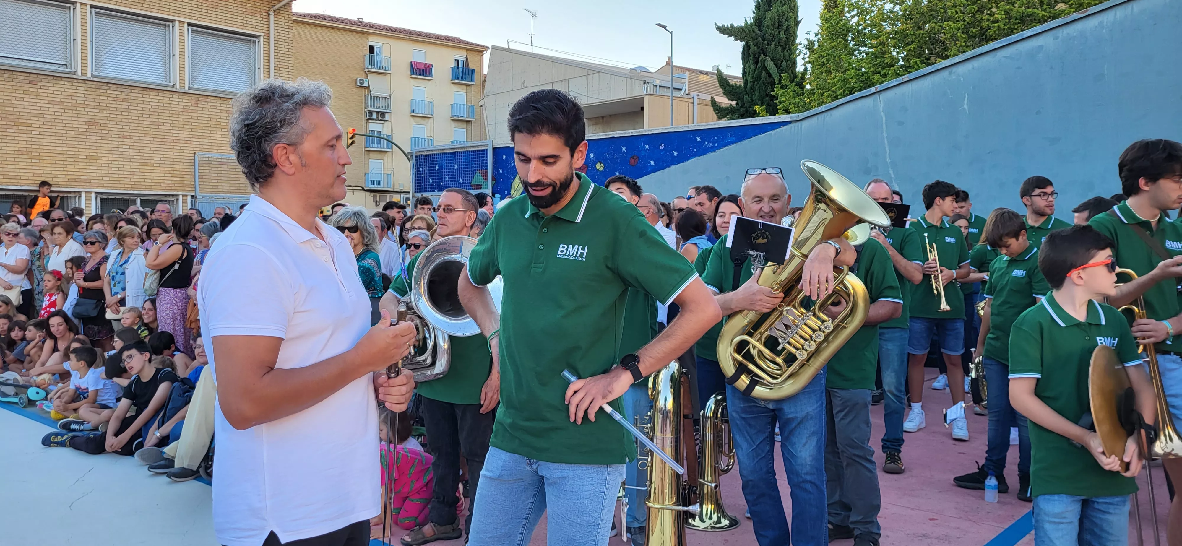 Último ensayo de los Danzantes de Huesca antes de San Lorenzo. Foto: Mercedes Manterola