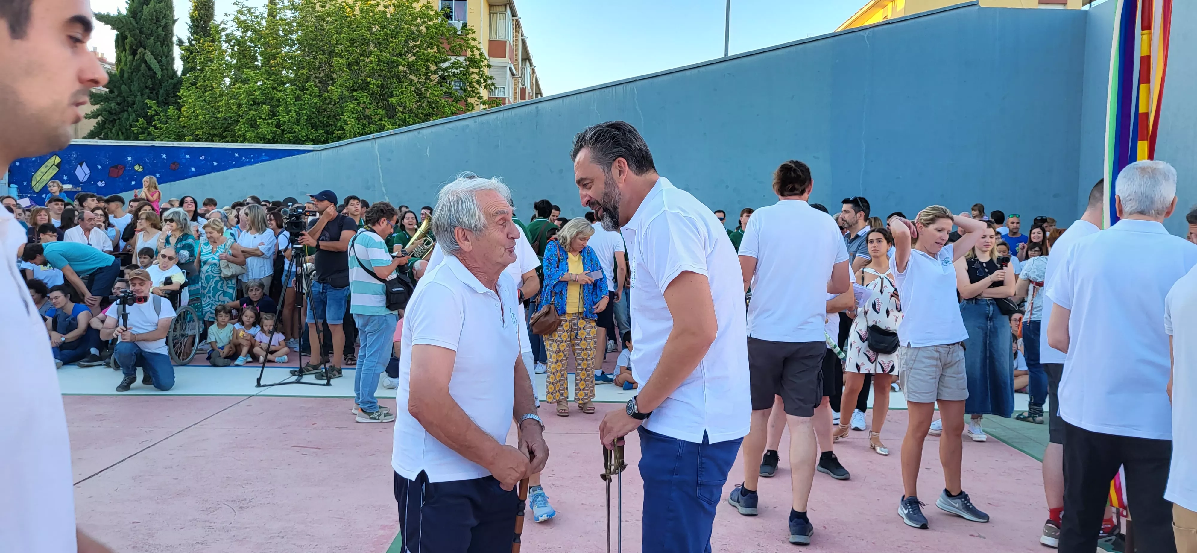 Último ensayo de los Danzantes de Huesca antes de San Lorenzo. Foto: Mercedes Manterola