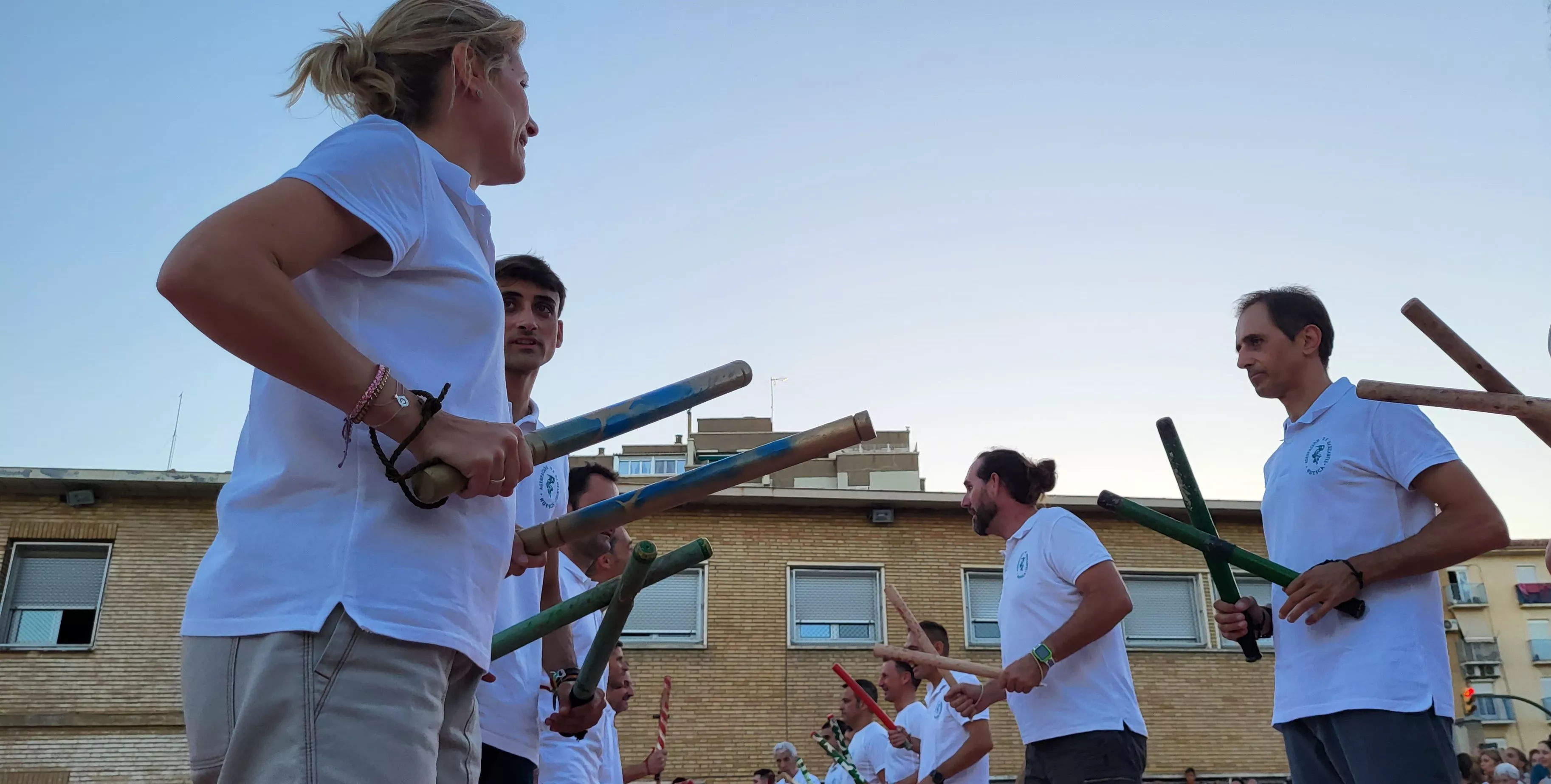 Último ensayo de los Danzantes de Huesca antes de San Lorenzo. Foto: Mercedes Manterola