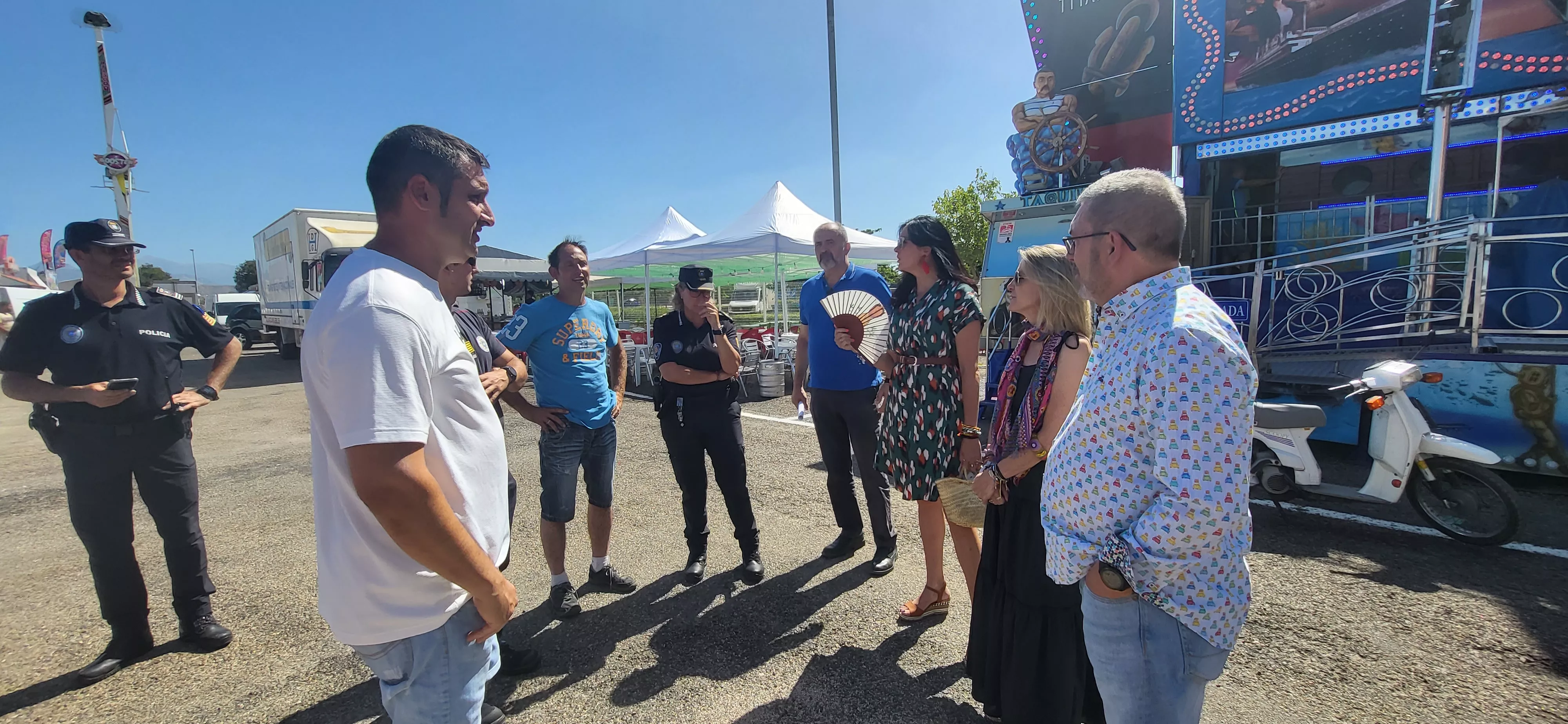 Visita de responsables municipales al recinto ferial. Foto: Mercedes Manterola