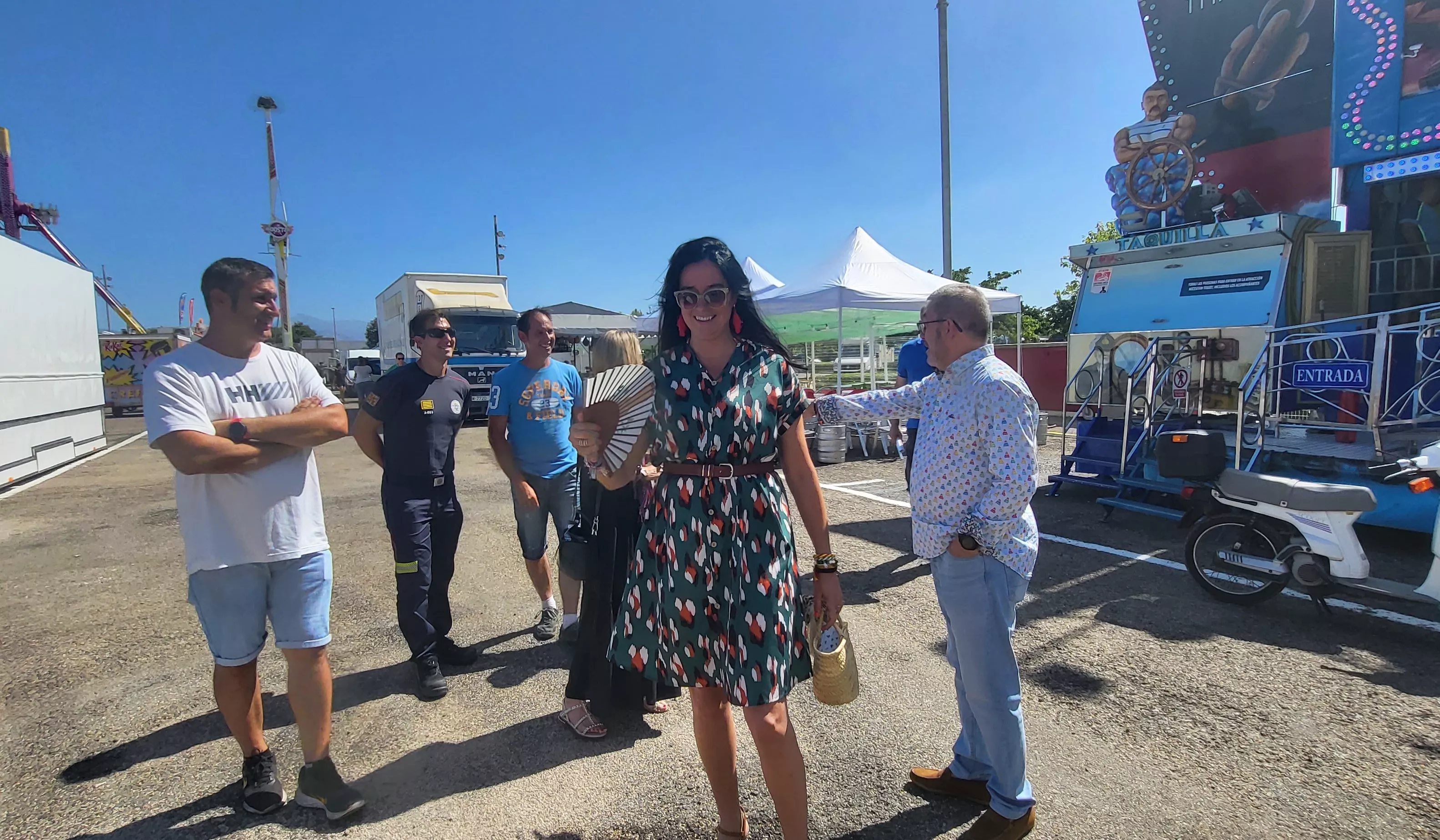 Visita de responsables municipales al recinto ferial. Foto: Mercedes Manterola