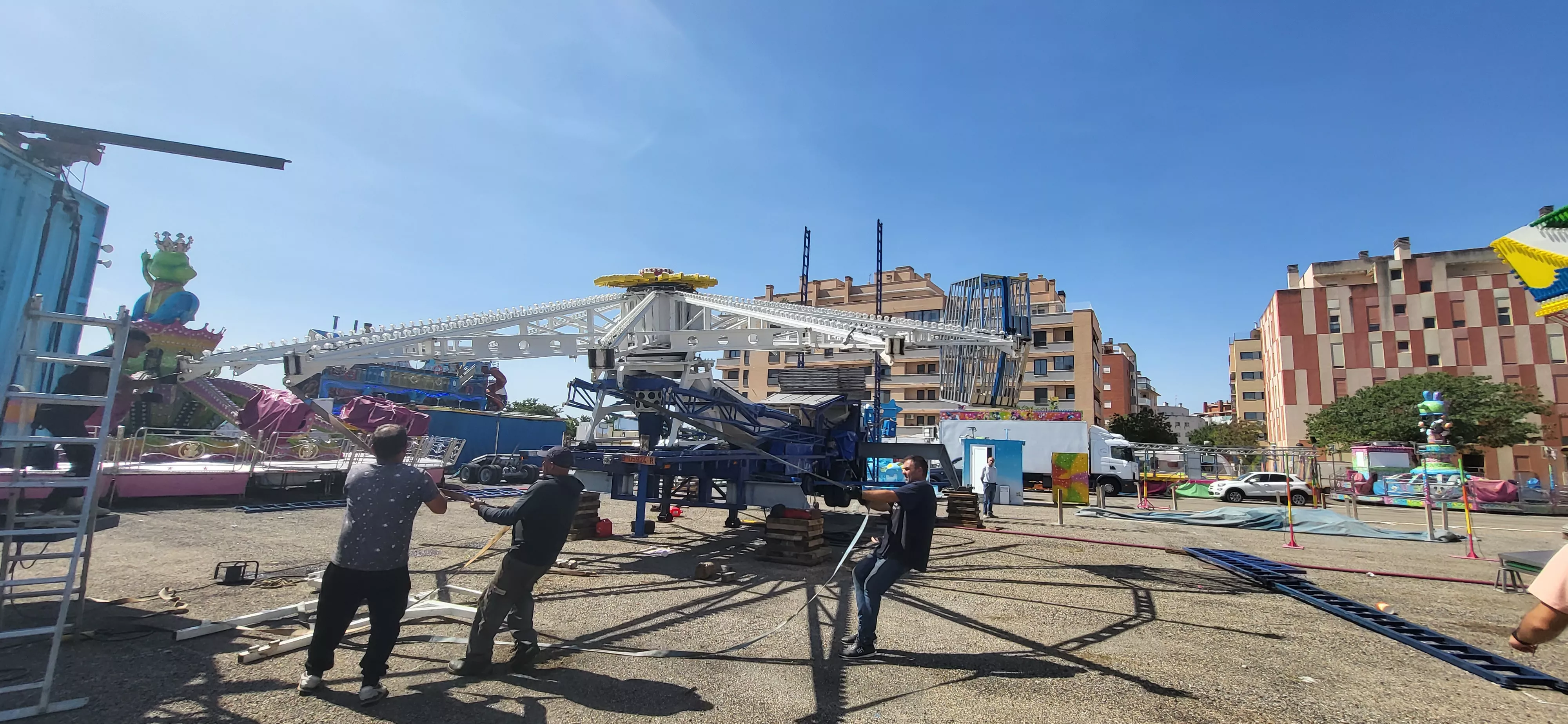  Preparativos en Huesca de las fiestas de San Lorenzo. Foto: Mercedes Manterola