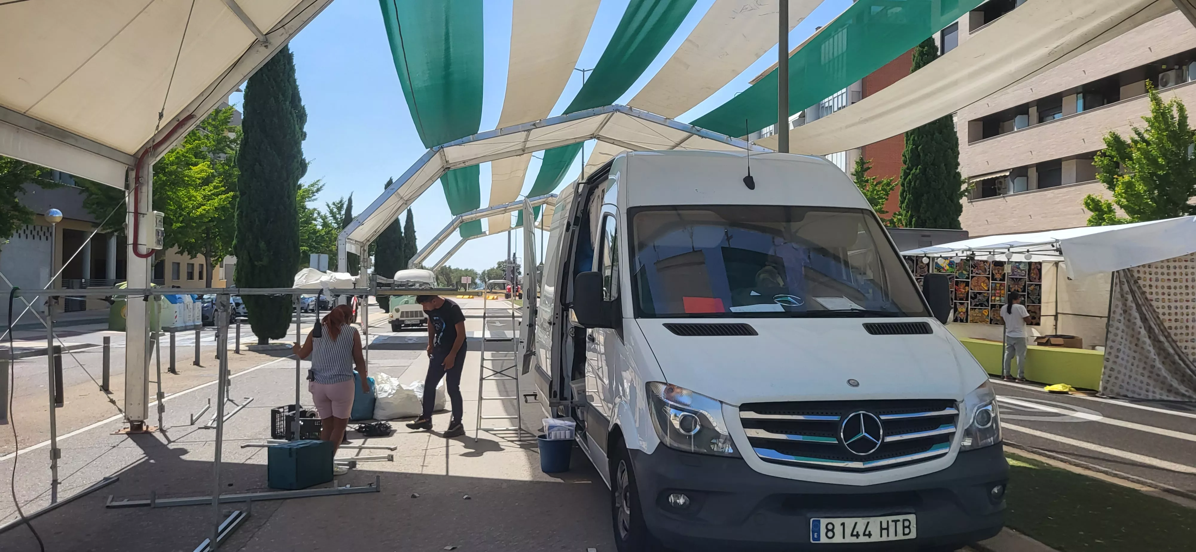  Preparativos en Huesca de las fiestas de San Lorenzo. Foto: Mercedes Manterola