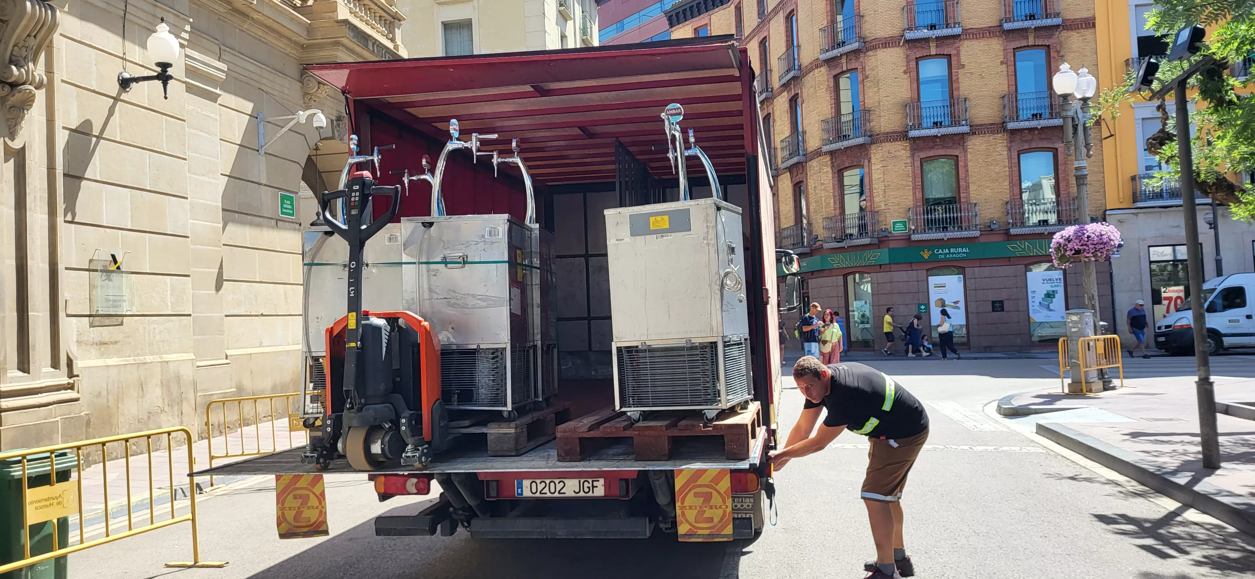  Preparativos en Huesca de las fiestas de San Lorenzo. Foto: Mercedes Manterola