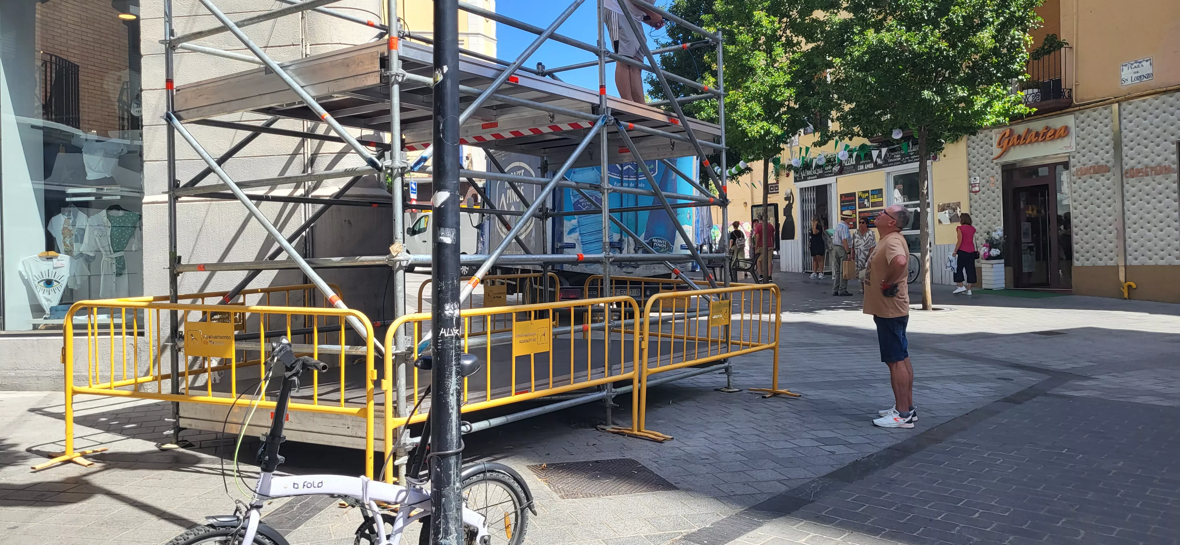  Preparativos en Huesca de las fiestas de San Lorenzo. Foto: Mercedes Manterola