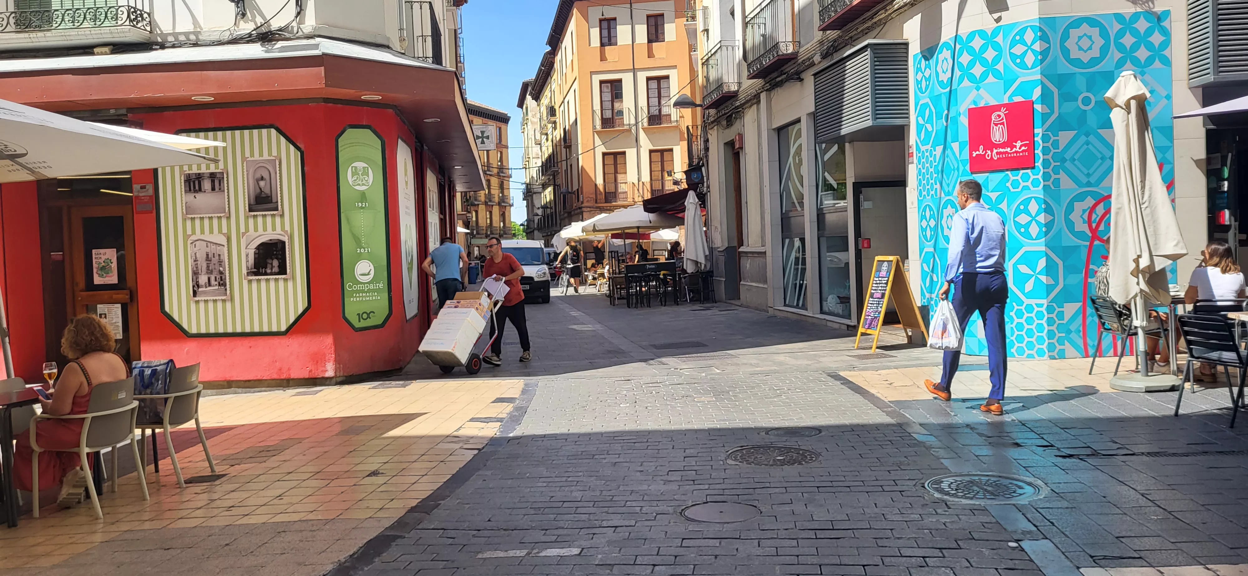  Preparativos en Huesca de las fiestas de San Lorenzo. Foto: Mercedes Manterola