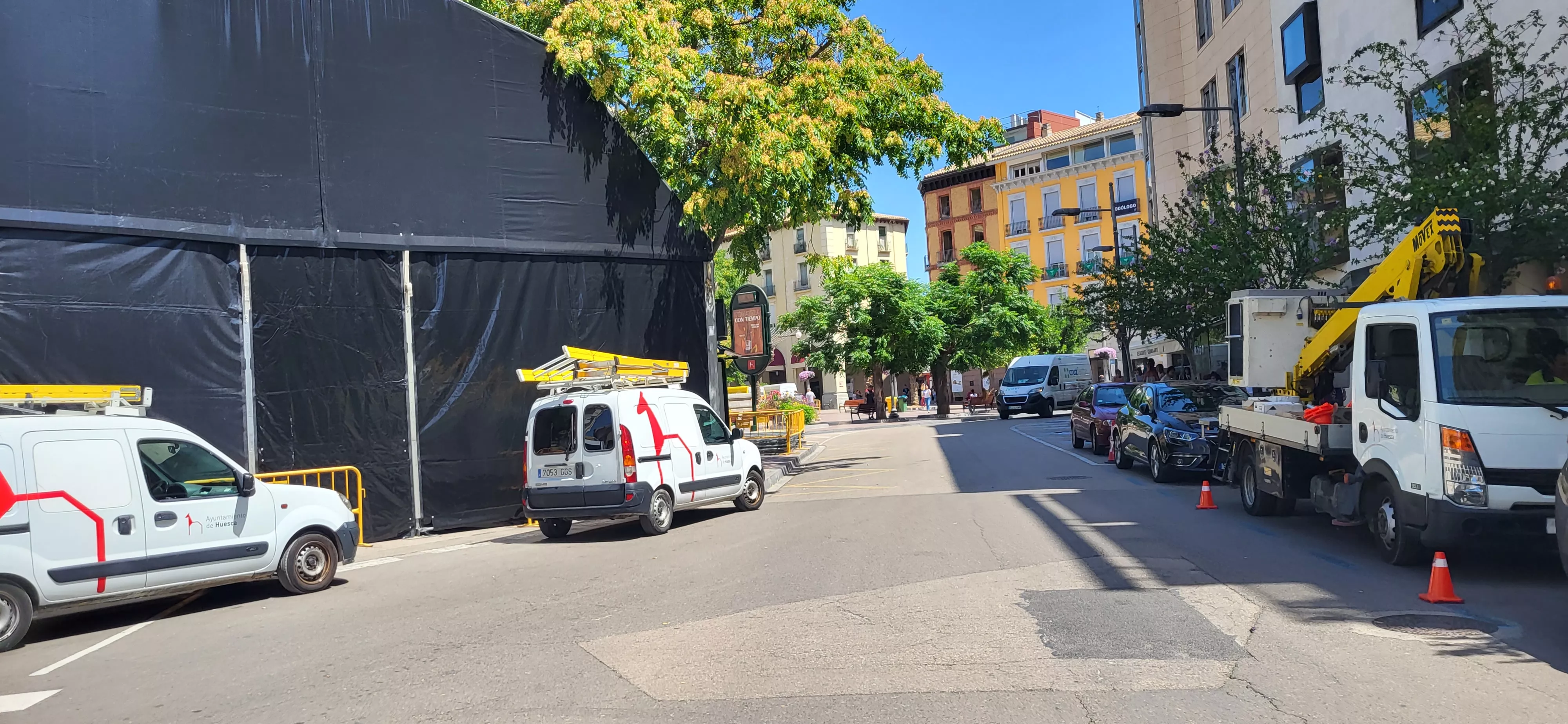  Preparativos en Huesca de las fiestas de San Lorenzo. Foto: Mercedes Manterola