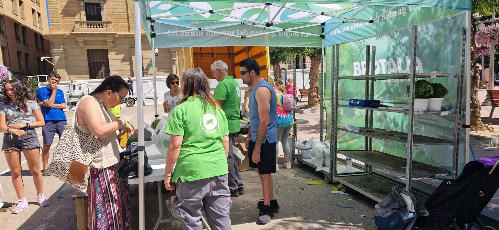 Preparativos en Huesca de las fiestas de San Lorenzo. Foto: Myriam Martínez
