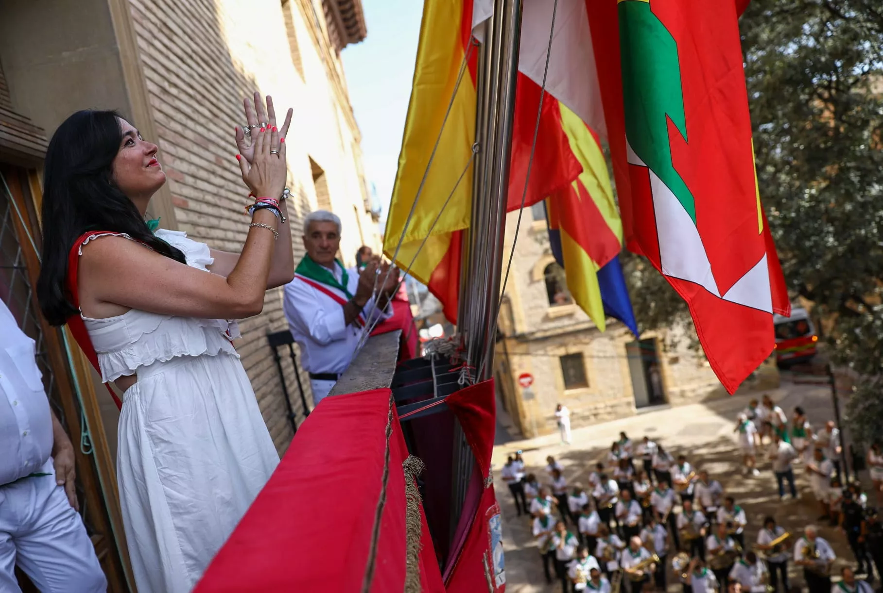 Lanzamiento del cohete de las fiestas de San Lorenzo