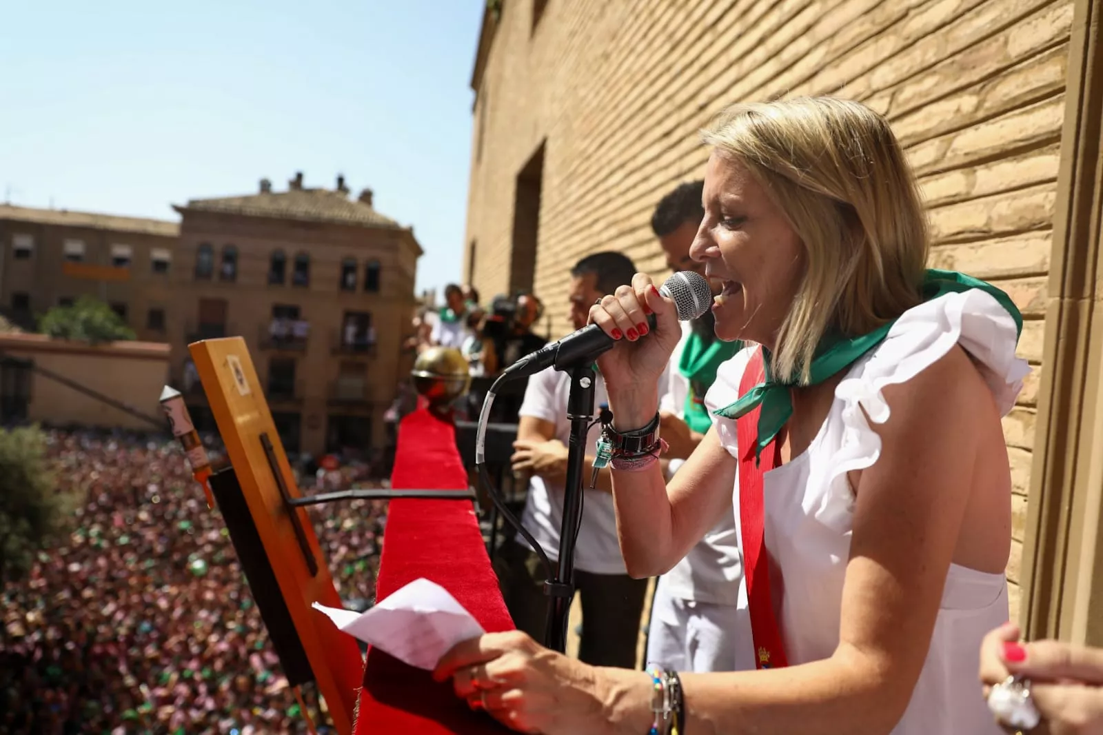 Lanzamiento del cohete de las fiestas de San Lorenzo