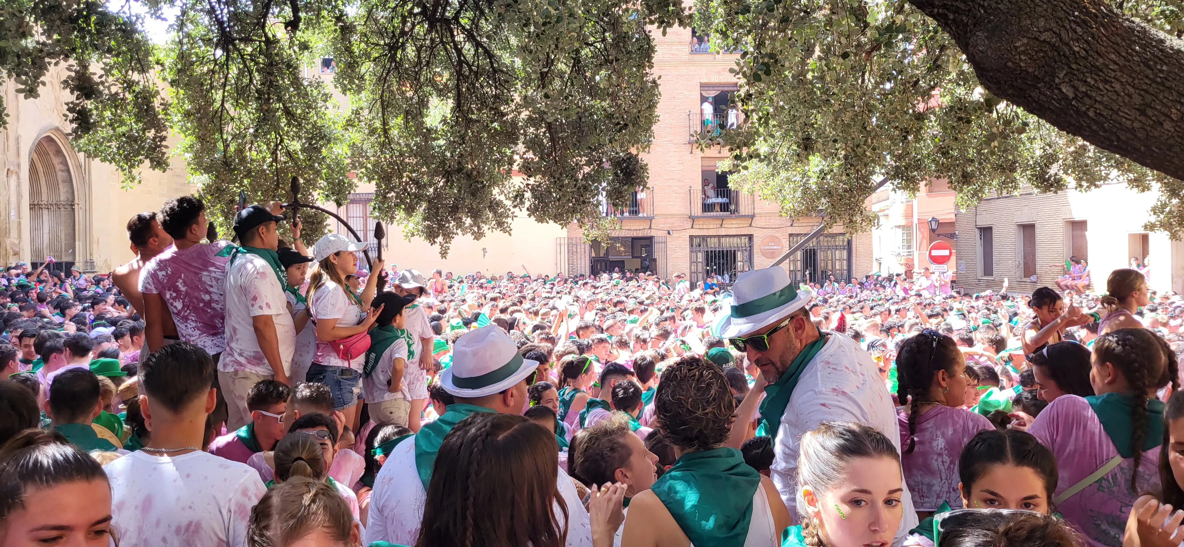 Lanzamiento del cohete de las fiestas de San Lorenzo