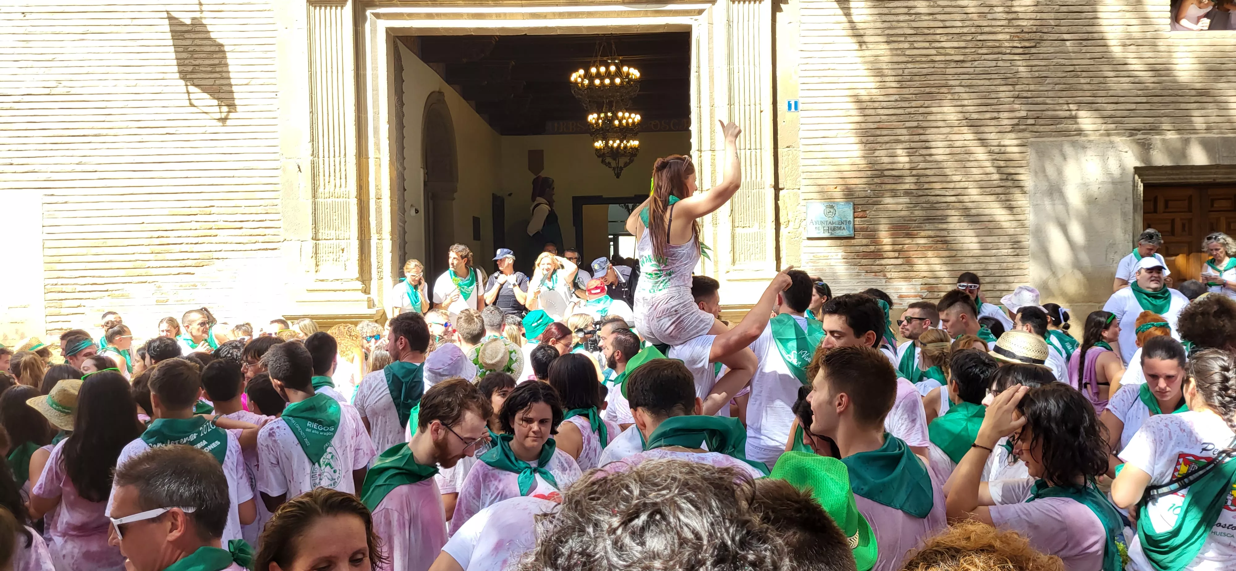 Lanzamiento del cohete de las fiestas de San Lorenzo