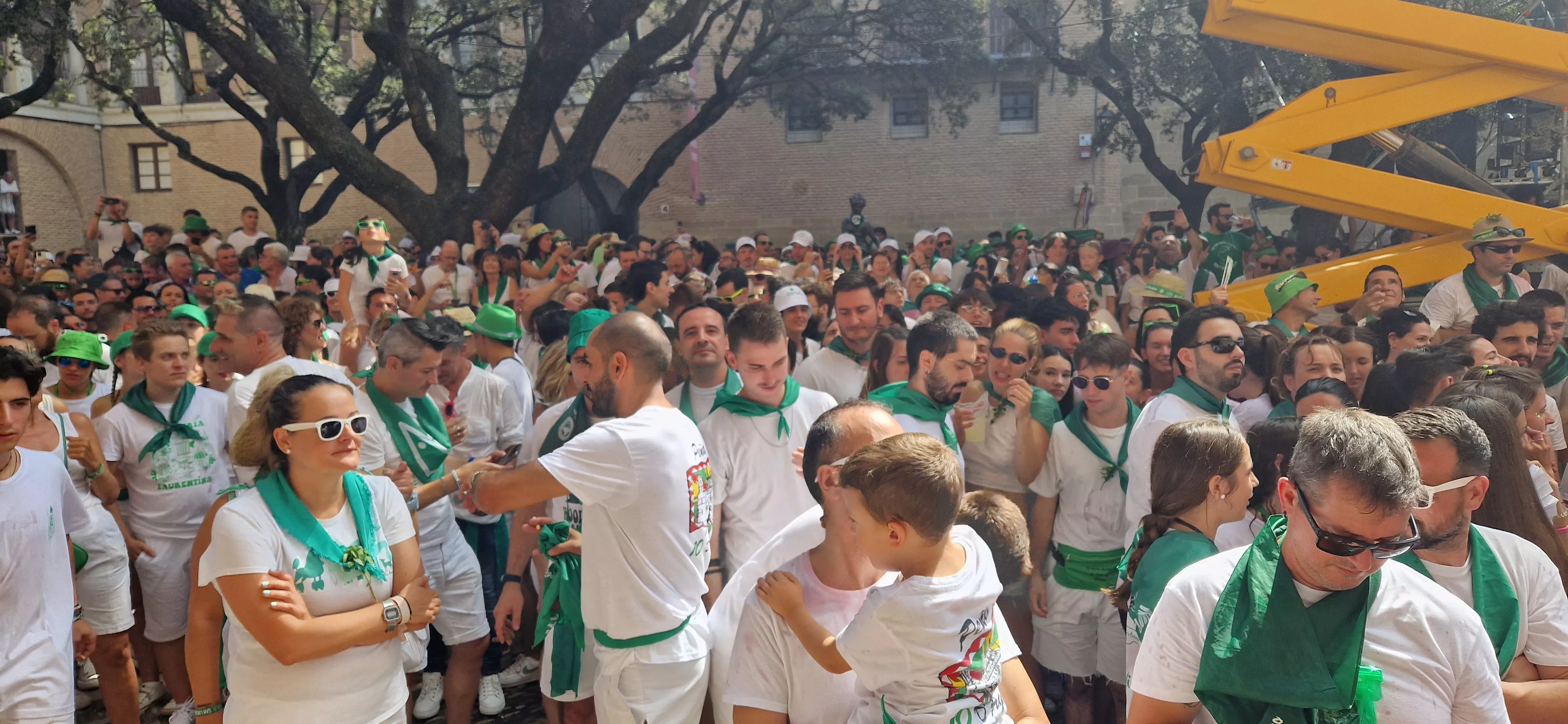 Lanzamiento del cohete de las fiestas de San Lorenzo