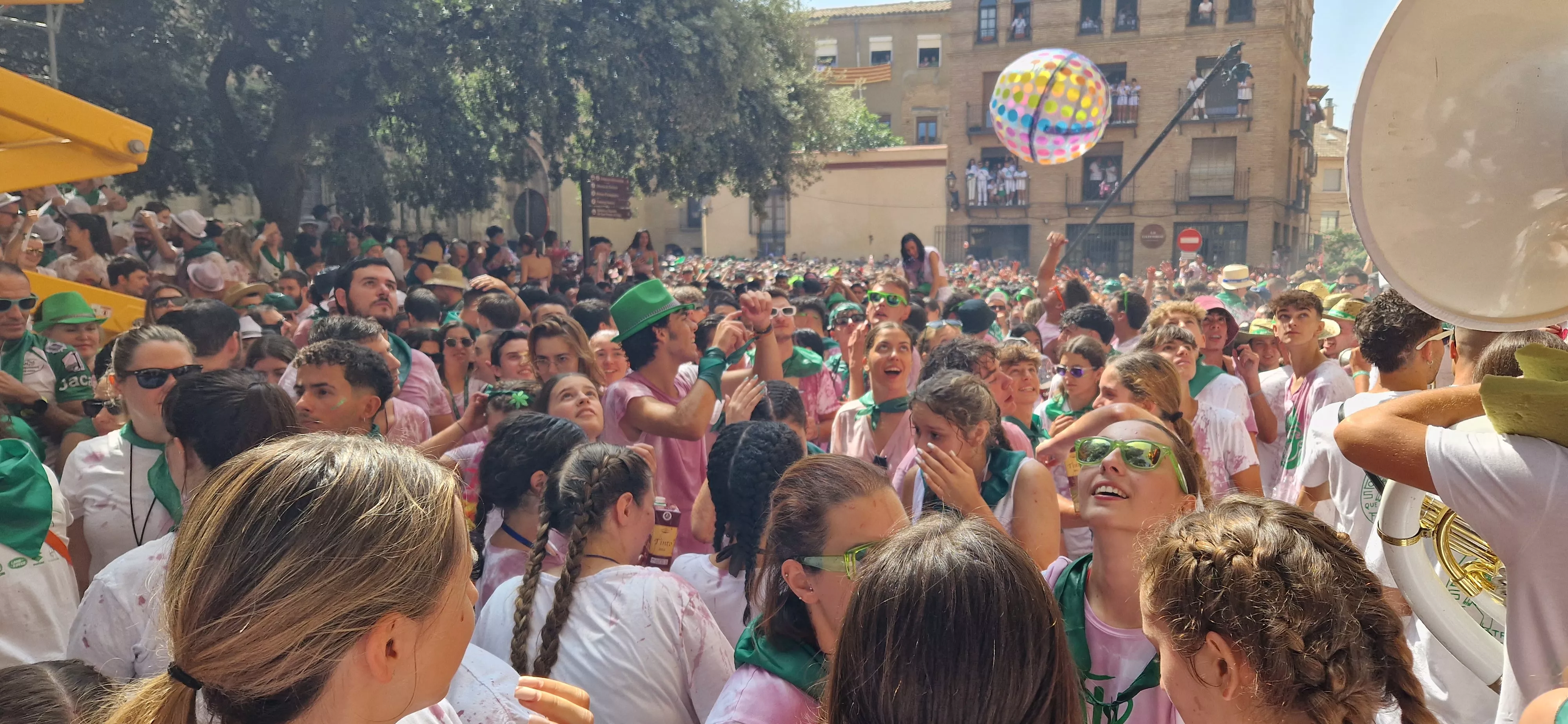 Lanzamiento del cohete de las fiestas de San Lorenzo