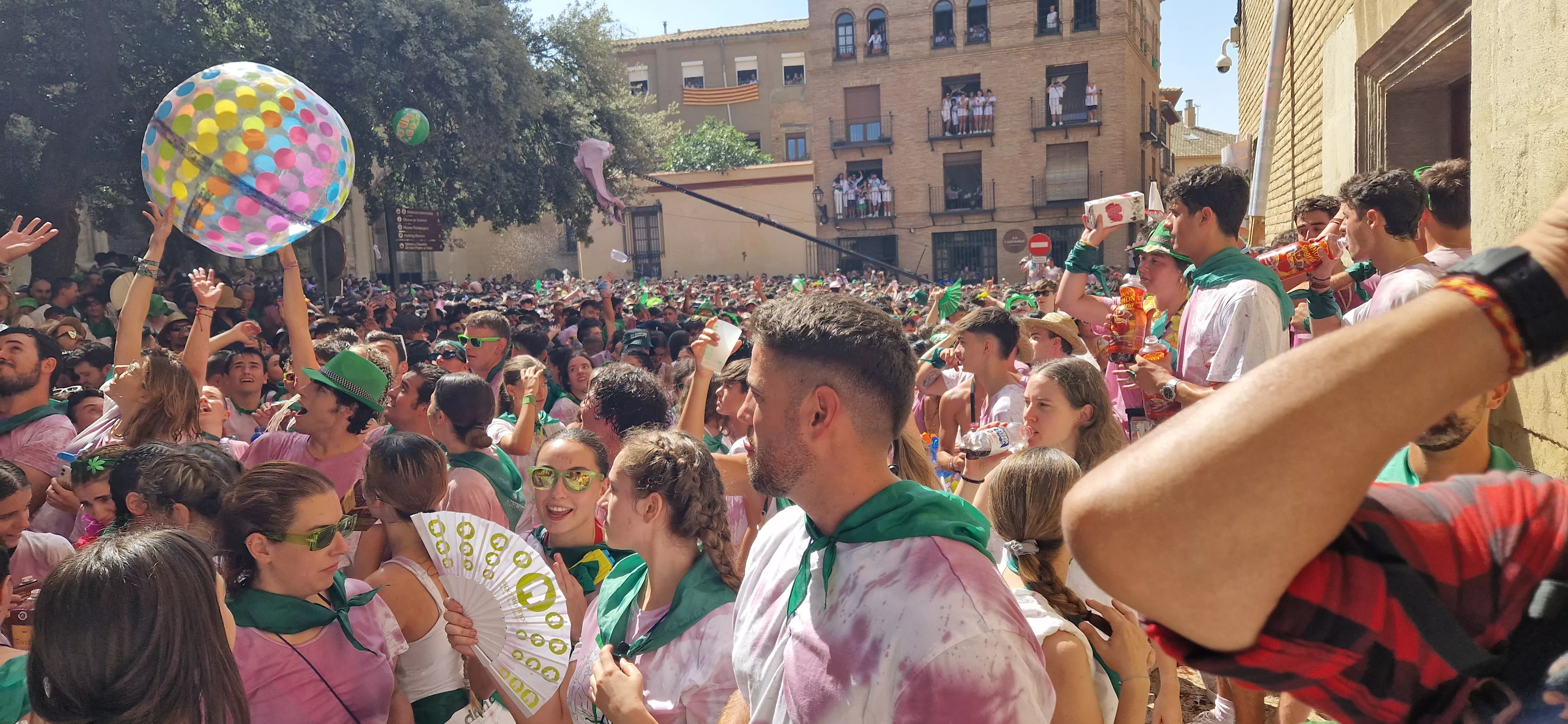 Lanzamiento del cohete de las fiestas de San Lorenzo