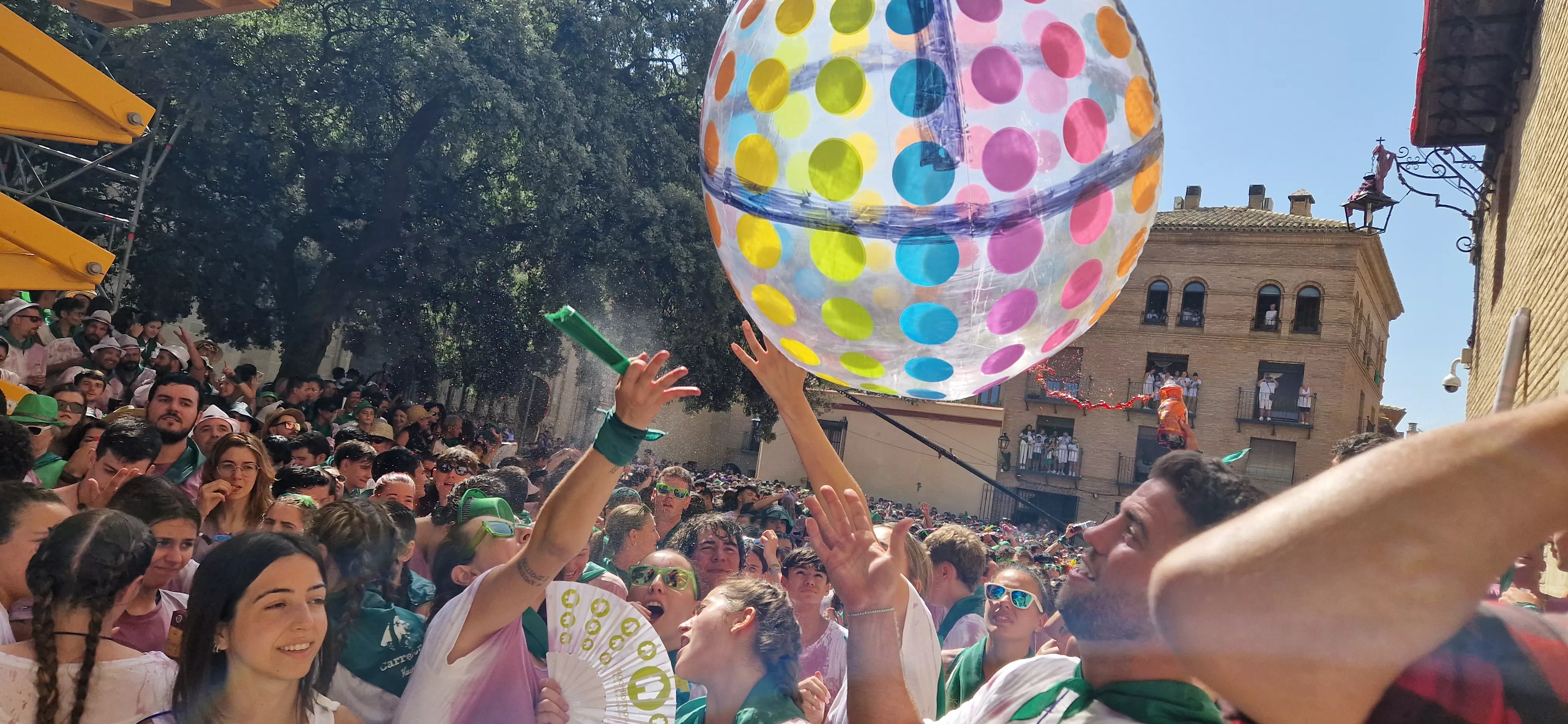 Lanzamiento del cohete de las fiestas de San Lorenzo