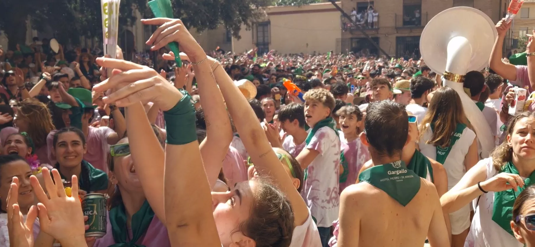 Lanzamiento del cohete de las fiestas de San Lorenzo