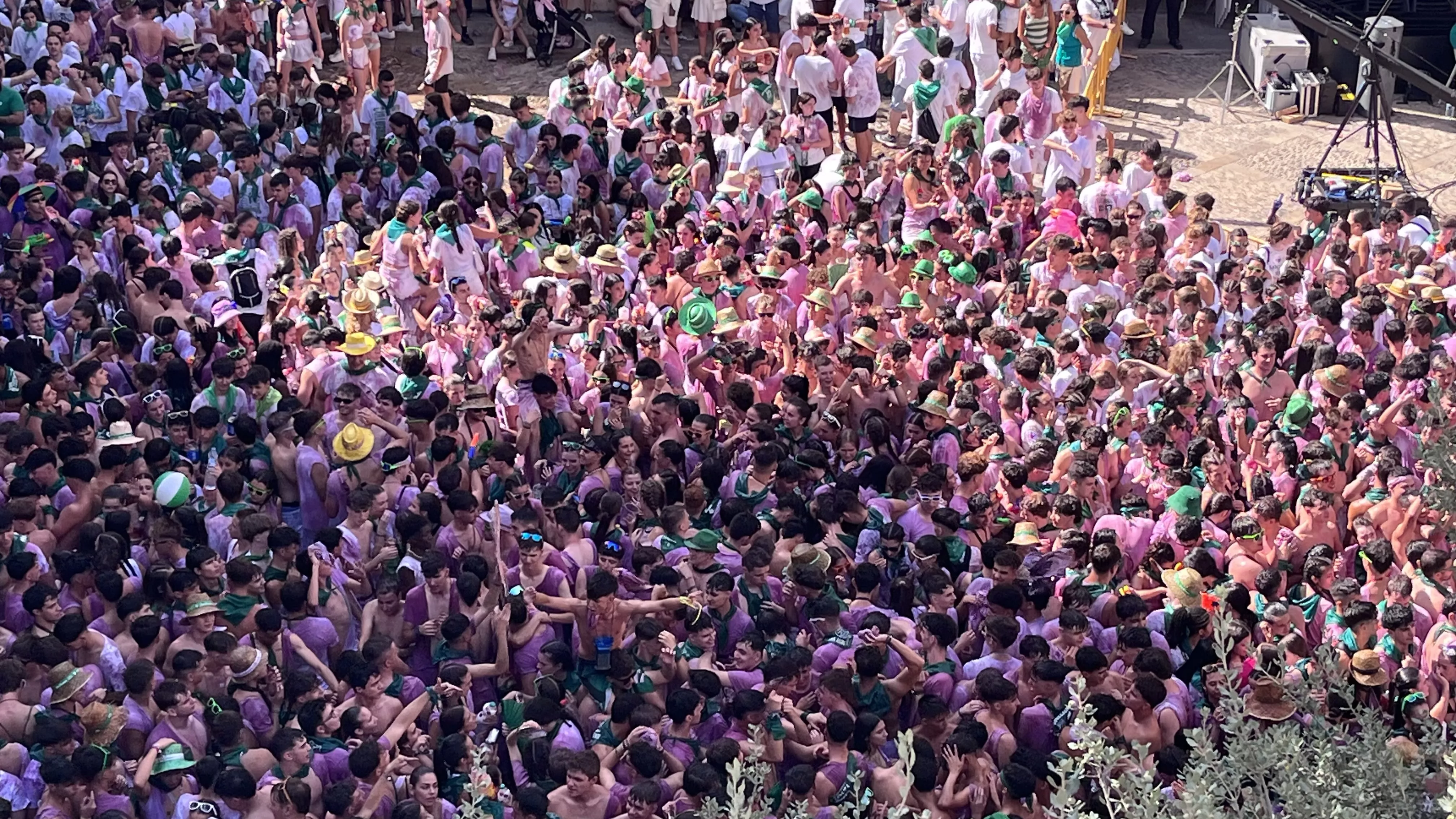 Lanzamiento del cohete de las fiestas de San Lorenzo