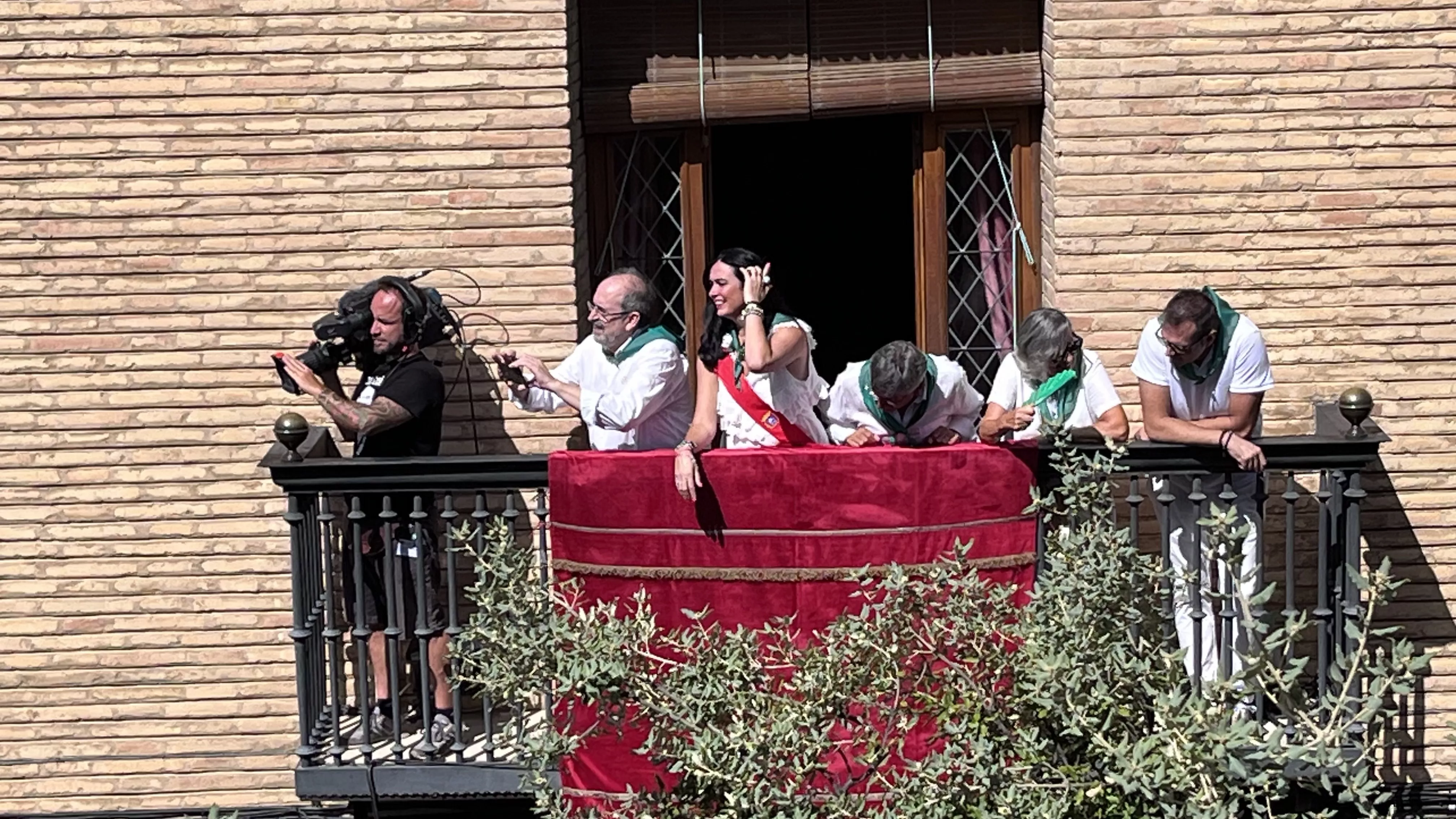 Lanzamiento del cohete de las fiestas de San Lorenzo